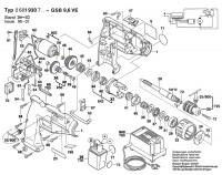 Bosch 0 601 930 703 Gsb 9,6 Ve Cordless Impact Drill 9.6 V / Eu Spare Parts